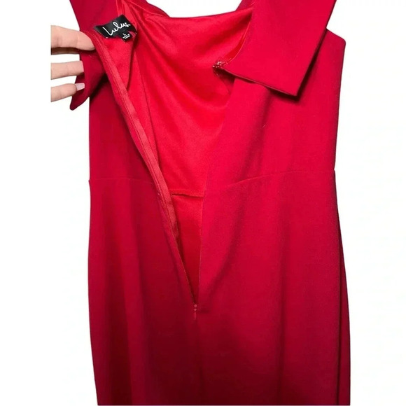 Lulus Red Maxi Length Formal Dress Holiday Event Christmas Party Gala Occasion - Picture 4 of 10